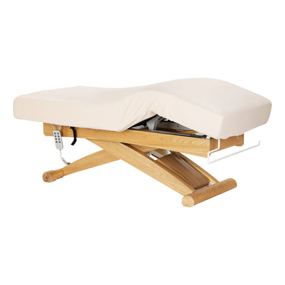 SPA-Liege Sillon Siesta creme mit hellbraunem Untergestell