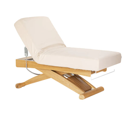 SPA-Liege Sillon Siesta creme mit hellbraunem Untergestell