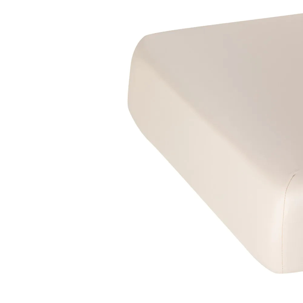 SPA-Liege Sillon Siesta creme mit hellbraunem Untergestell