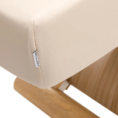 SPA-Liege Sillon Siesta creme mit hellbraunem Untergestell