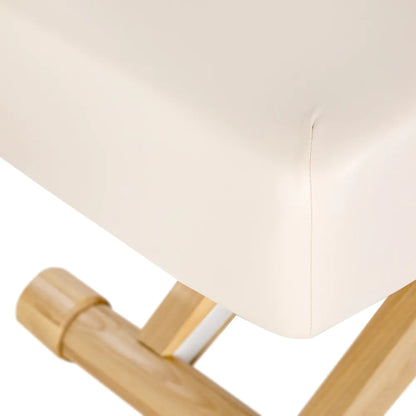 SPA-Liege Sillon Siesta creme mit hellbraunem Untergestell
