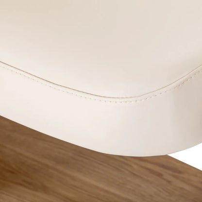 Sessel Relaxliege Sillon Relax creme mit hellbraunem Untergestell
