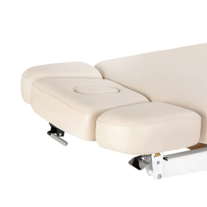 Sessel Relaxliege Sillon Relax creme mit hellbraunem Untergestell