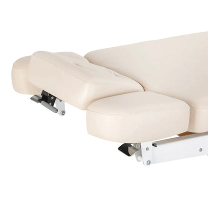 Sessel Relaxliege Sillon Relax creme mit hellbraunem Untergestell
