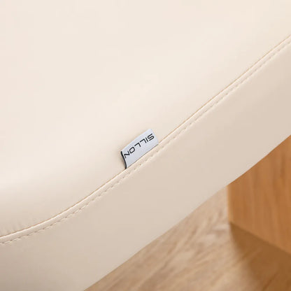 Sessel Relaxliege Sillon Relax creme mit hellbraunem Untergestell