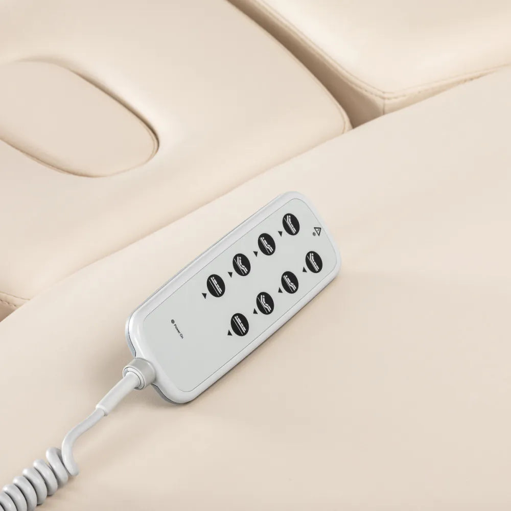 SPA Relaxliege Sillon, cremefarben mit schwarzem Untergestell