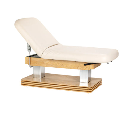 SPA-Liege Sillon Comfort creme mit hellbraunem Fuß