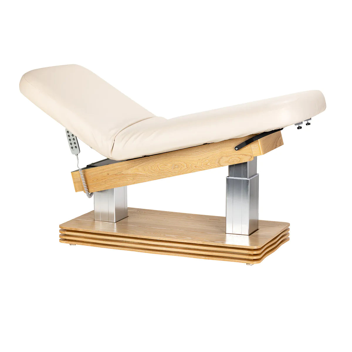 SPA-Liege Sillon Comfort creme mit hellbraunem Fuß