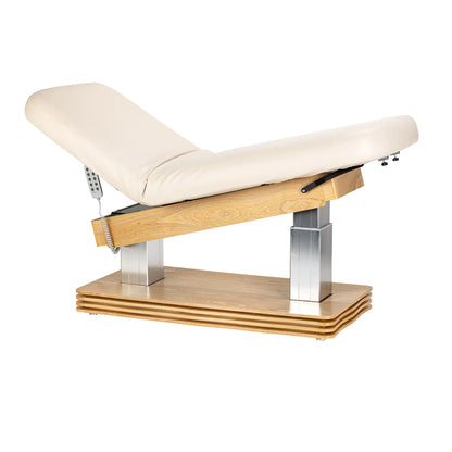 SPA-Liege Sillon Comfort creme mit hellbraunem Fuß