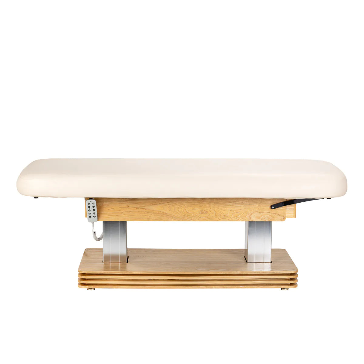 SPA-Liege Sillon Comfort creme mit hellbraunem Fuß