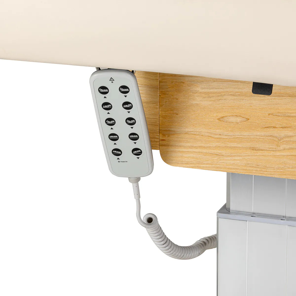 SPA-Liege Sillon Comfort creme mit hellbraunem Fuß