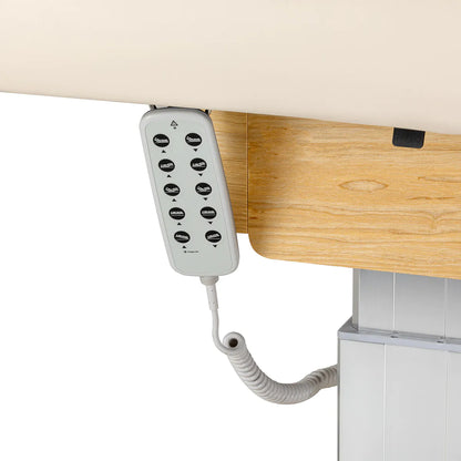 SPA-Liege Sillon Comfort creme mit hellbraunem Fuß
