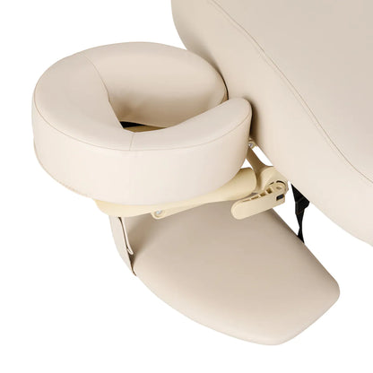 SPA-Liege Sillon Comfort creme mit hellbraunem Fuß