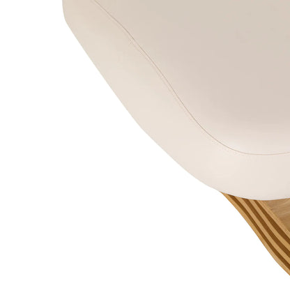 SPA-Liege Sillon Comfort creme mit hellbraunem Fuß
