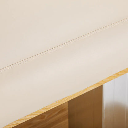 SPA-Liege Sillon Comfort creme mit hellbraunem Fuß