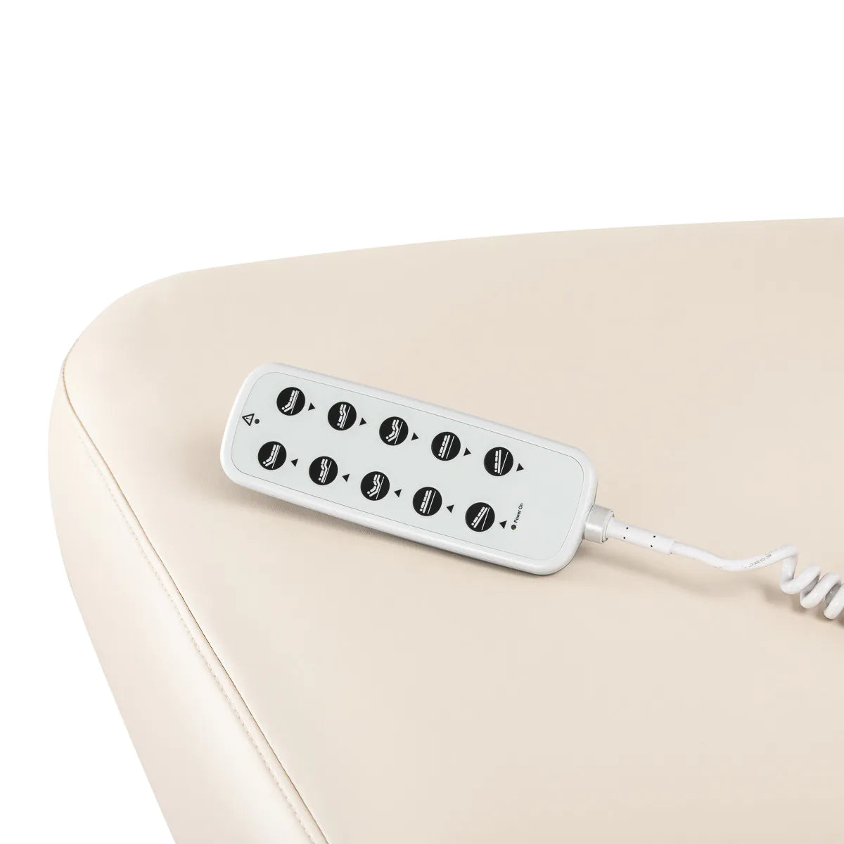 SPA-Liege Sillon Comfort creme mit hellbraunem Fuß