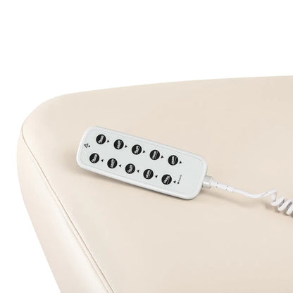 SPA-Liege Sillon Comfort creme mit hellbraunem Fuß
