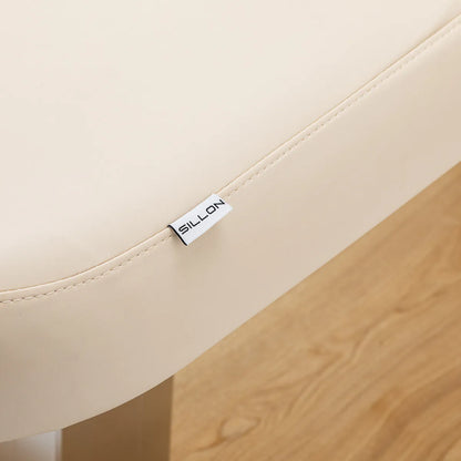 SPA-Liege Sillon Comfort creme mit hellbraunem Fuß