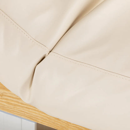 SPA-Liege Sillon Comfort creme mit hellbraunem Fuß