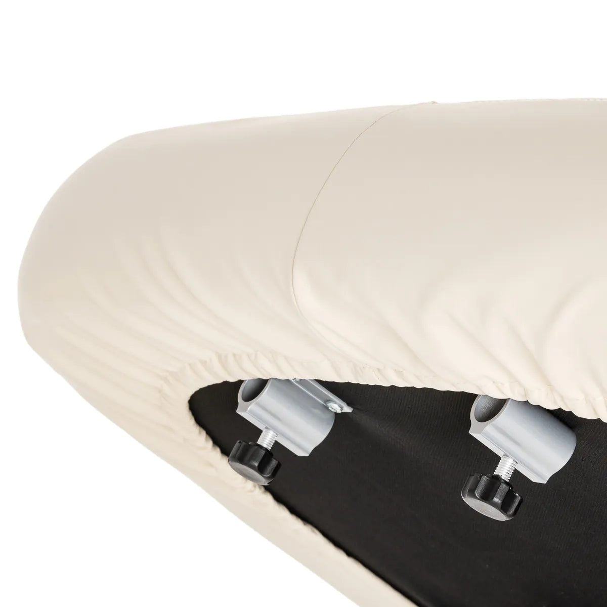SPA-Liege Sillon Comfort creme mit hellbraunem Fuß