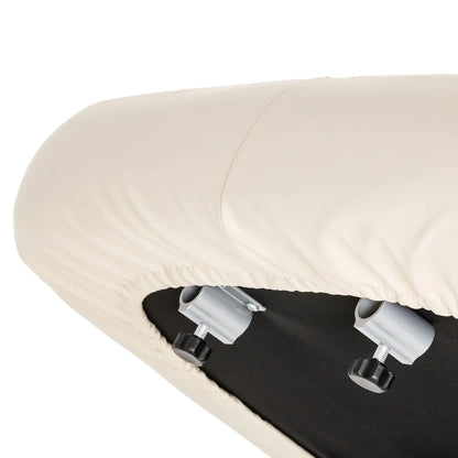 SPA-Liege Sillon Comfort creme mit hellbraunem Fuß