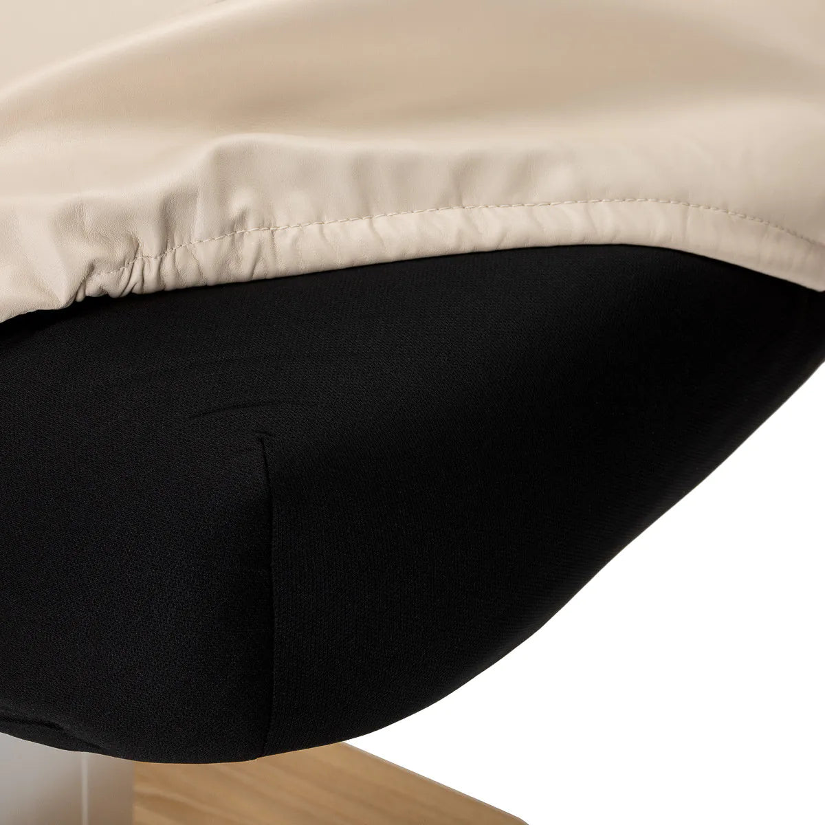 SPA-Liege Sillon Comfort creme mit hellbraunem Fuß