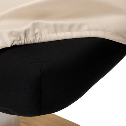 SPA-Liege Sillon Comfort creme mit hellbraunem Fuß