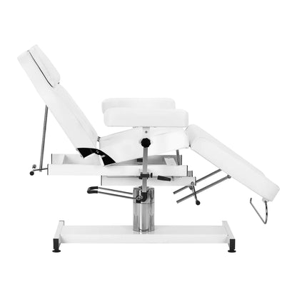 Kosmetischer Hydraulikstuhl Sillon A 210DH mit Wiege weiß