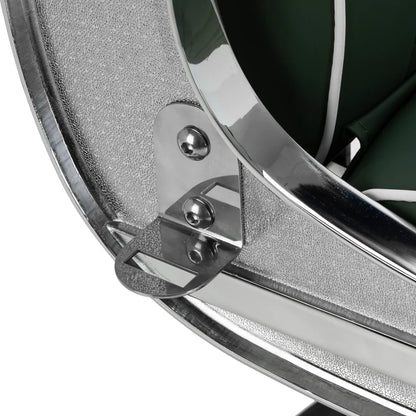 Gabbiano Visionerio barber chair green chrome frame