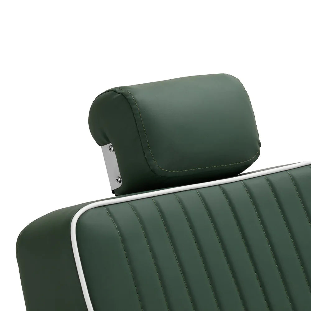 Gabbiano Visionerio barber chair green chrome frame