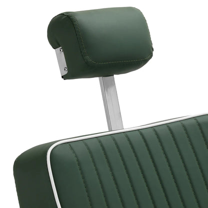 Gabbiano Visionerio barber chair green chrome frame