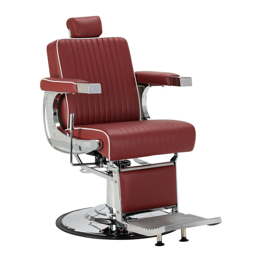 Gabbiano Visionerio Friseurstuhl rot Chromrahmen