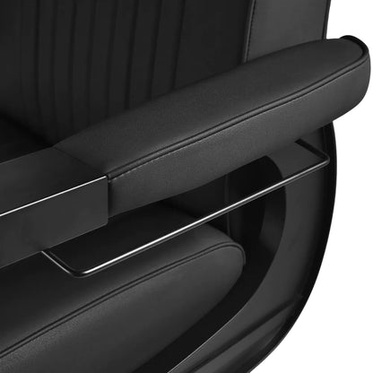 Holičské křeslo Gabbiano Visionerio černé s černým rámem 