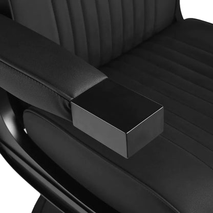 Holičské křeslo Gabbiano Visionerio černé s černým rámem 