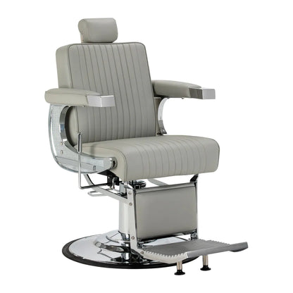 Gabbiano Visionerio Friseurstuhl grau Chromgestell