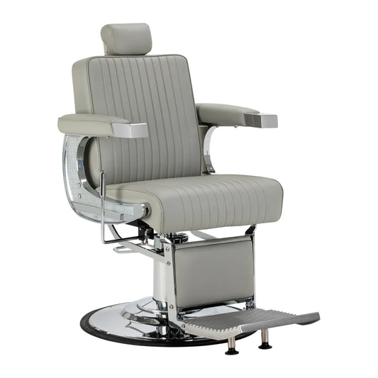 Gabbiano Visionerio Friseurstuhl grau Chromgestell