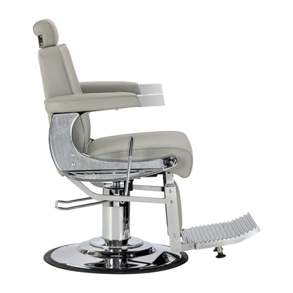 Gabbiano Visionerio Friseurstuhl grau Chromgestell