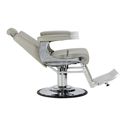 Gabbiano Visionerio Friseurstuhl grau Chromgestell