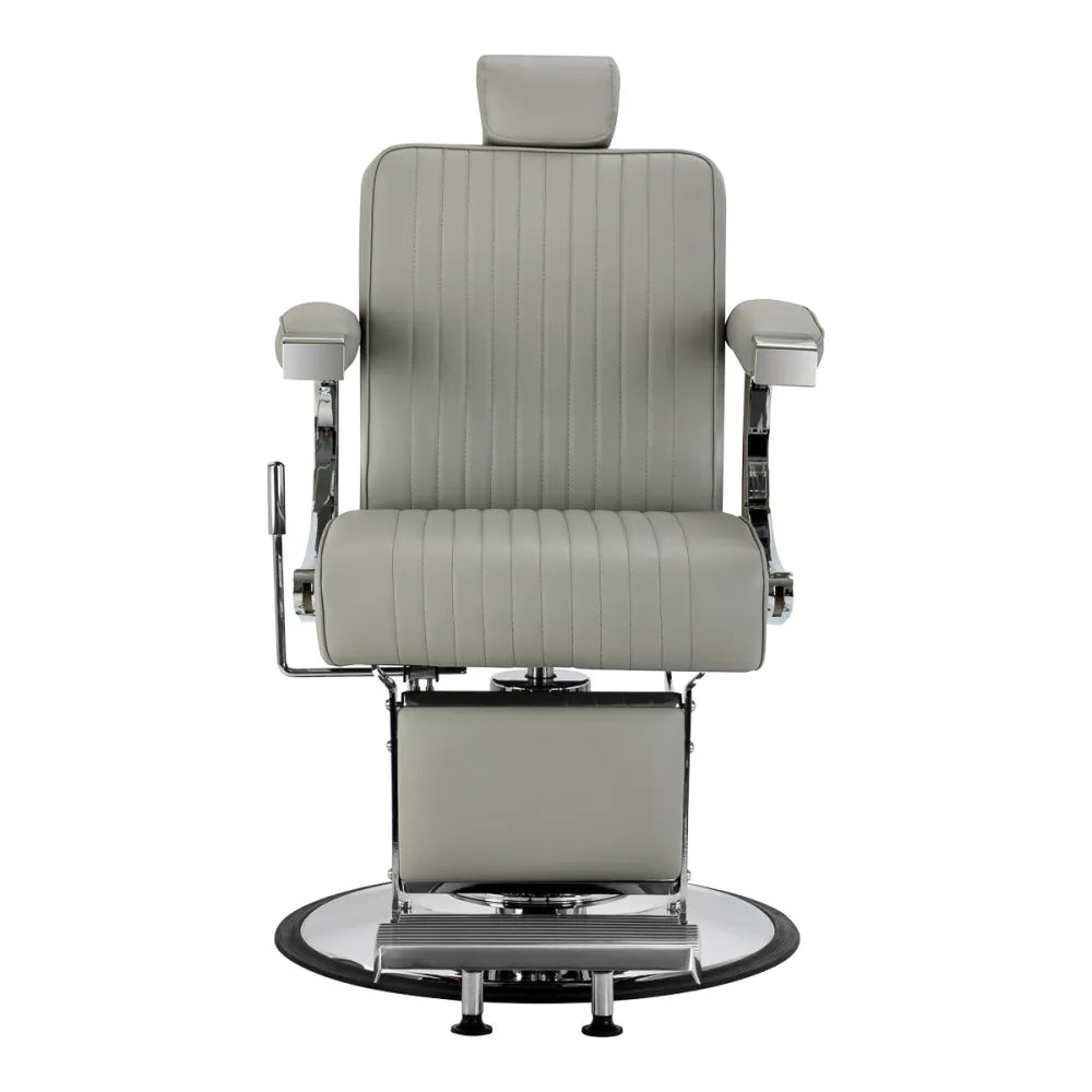 Gabbiano Visionerio Friseurstuhl grau Chromgestell