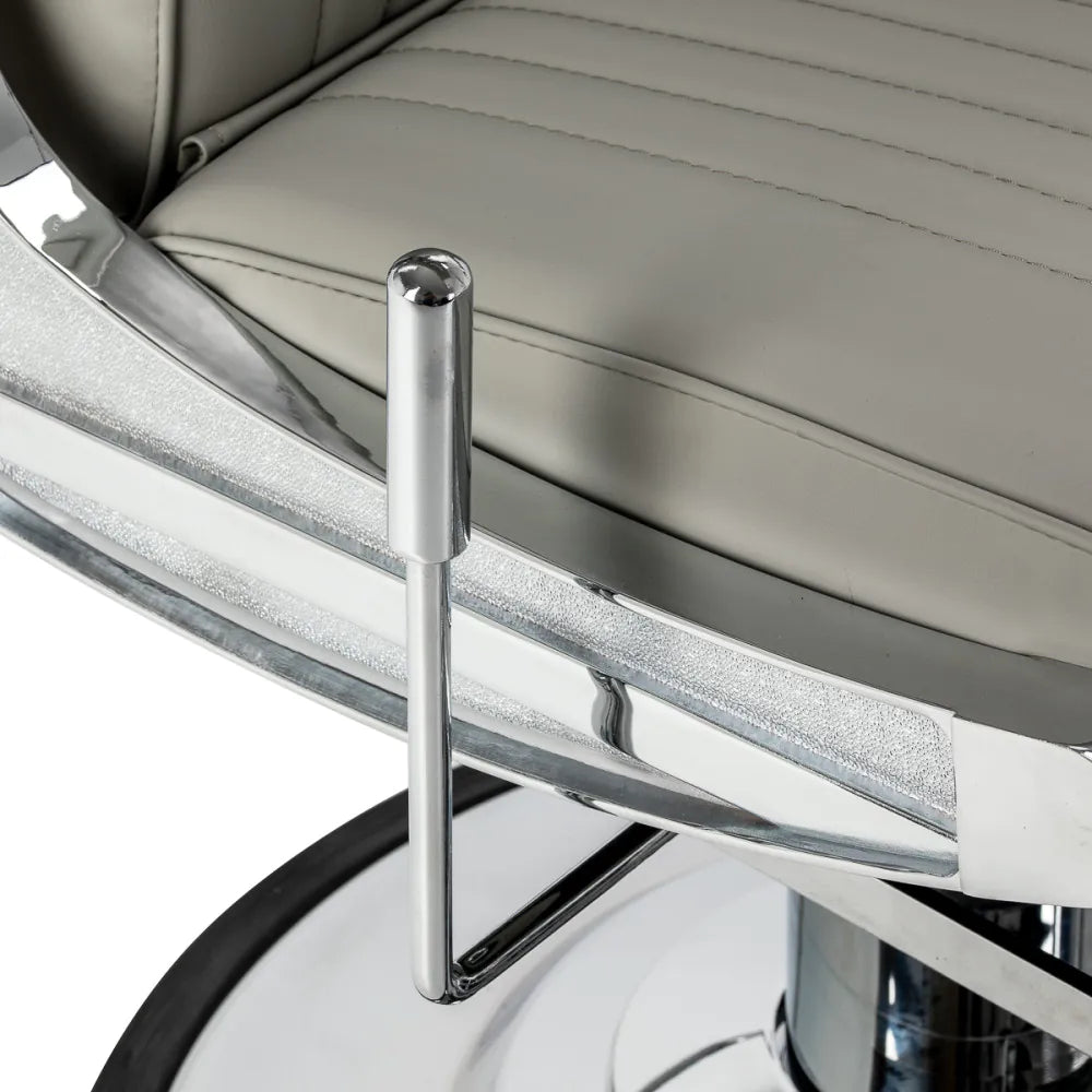 Gabbiano Visionerio Friseurstuhl grau Chromgestell