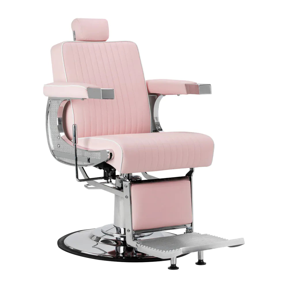Gabbiano Visionerio Friseurstuhl rosa Chromgestell