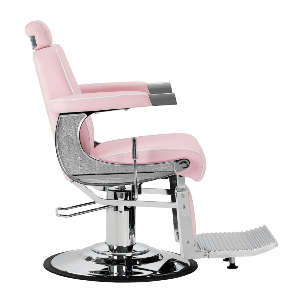 Gabbiano Visionerio Friseurstuhl rosa Chromgestell