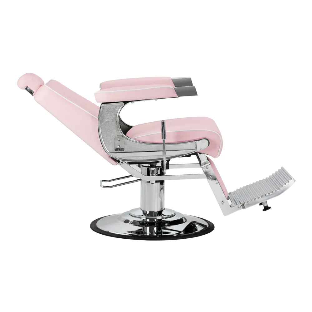 Gabbiano Visionerio Friseurstuhl rosa Chromgestell