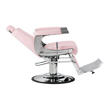 Gabbiano Visionerio Friseurstuhl rosa Chromgestell