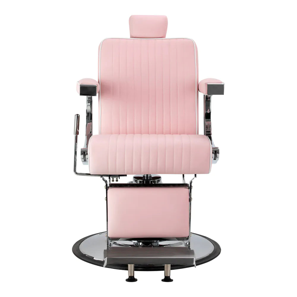 Gabbiano Visionerio Friseurstuhl rosa Chromgestell