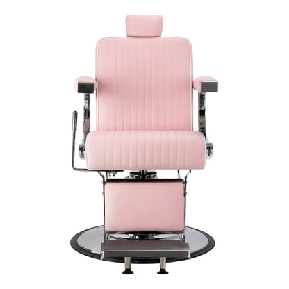 Gabbiano Visionerio Friseurstuhl rosa Chromgestell