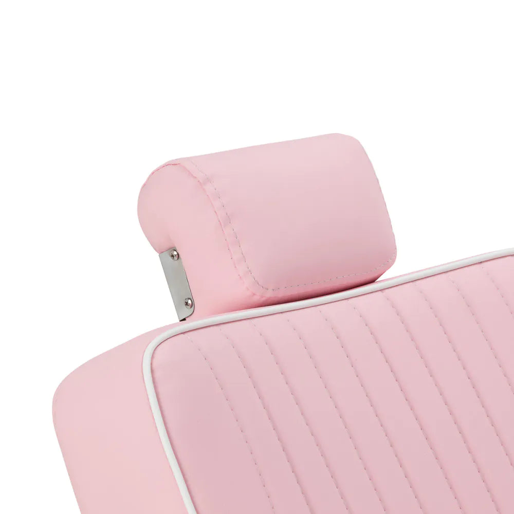 Gabbiano Visionerio Friseurstuhl rosa Chromgestell