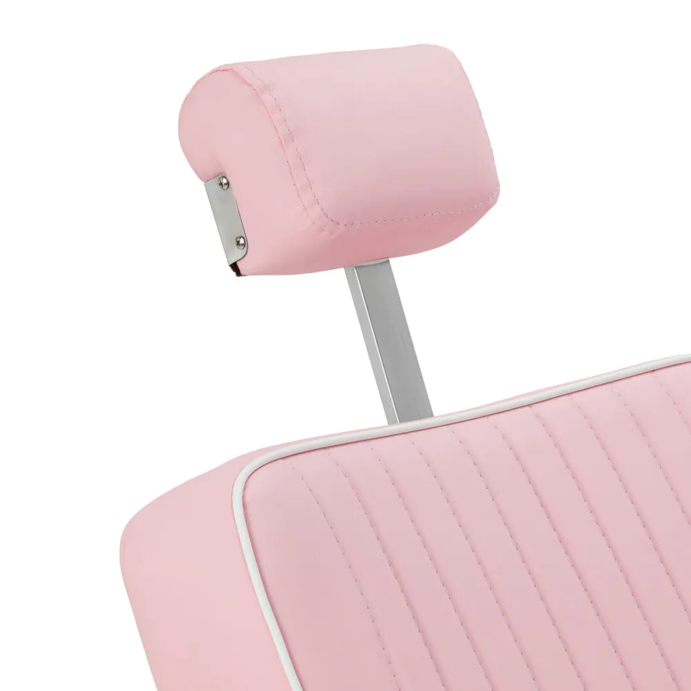 Gabbiano Visionerio Friseurstuhl rosa Chromgestell