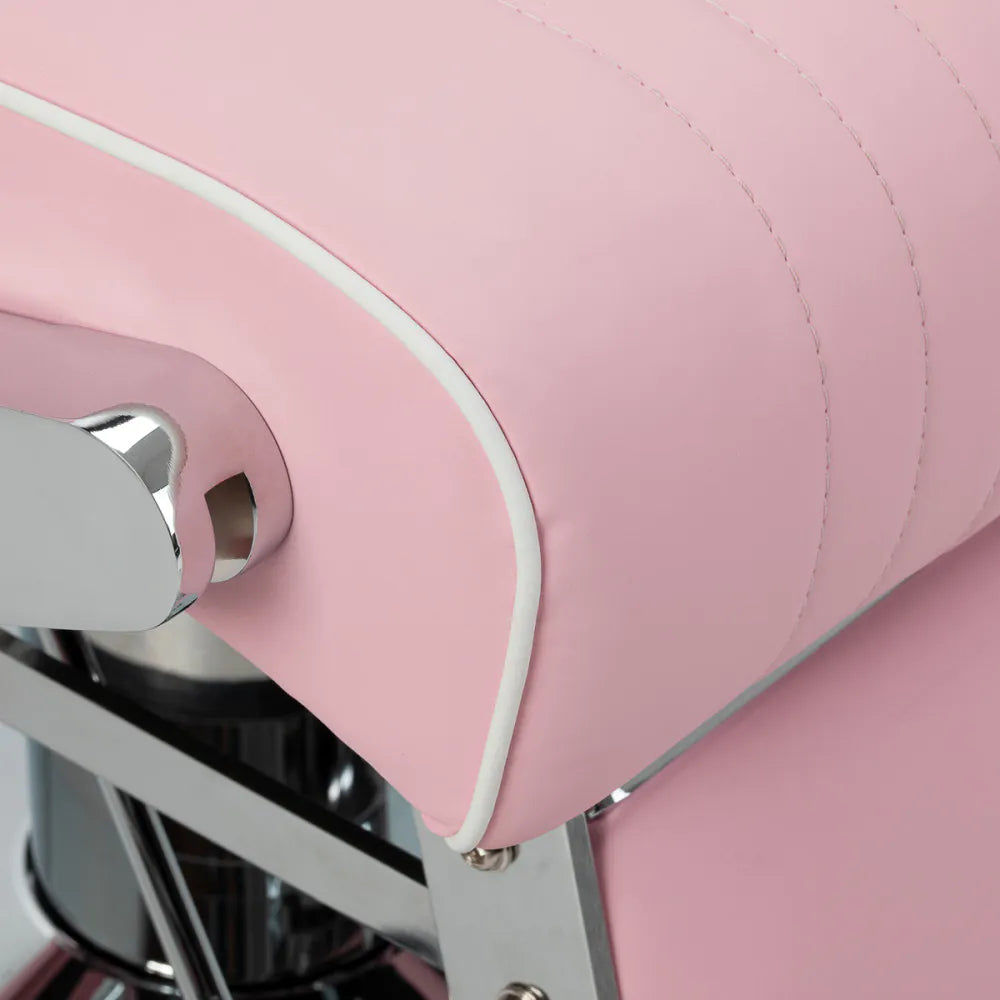Gabbiano Visionerio Friseurstuhl rosa Chromgestell