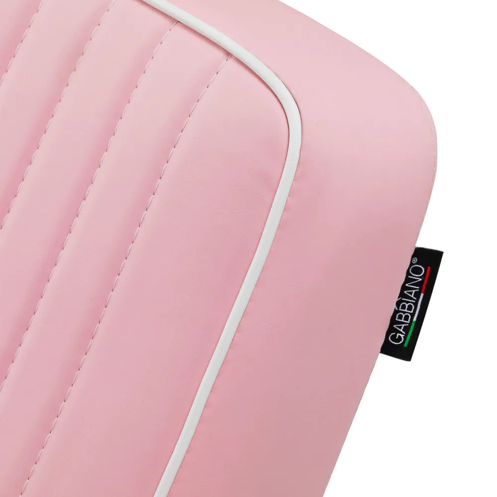 Gabbiano Visionerio Friseurstuhl rosa Chromgestell